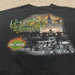 Harley Davidson Voodoo New Orleans French Quarter T Shirt Mens 2XL Black 2017